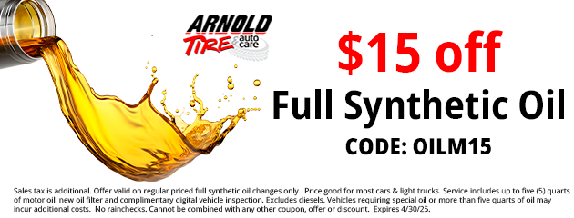 $15 off Full Synthetic Oil Change